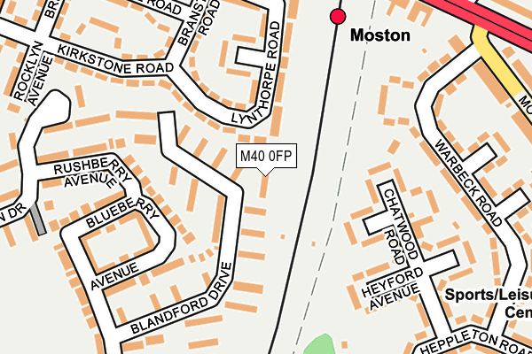 M40 0FP map - OS OpenMap – Local (Ordnance Survey)