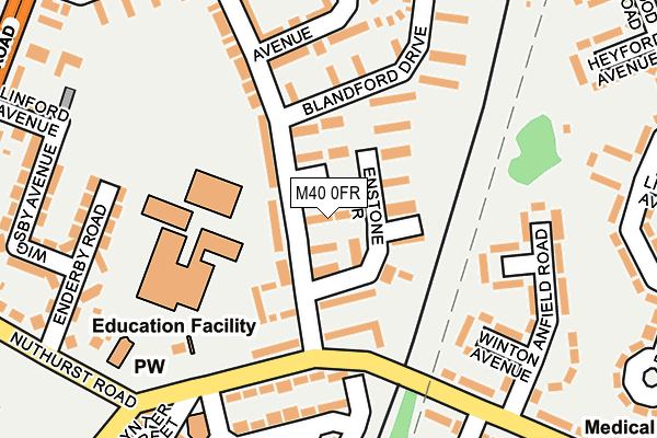 M40 0FR map - OS OpenMap – Local (Ordnance Survey)