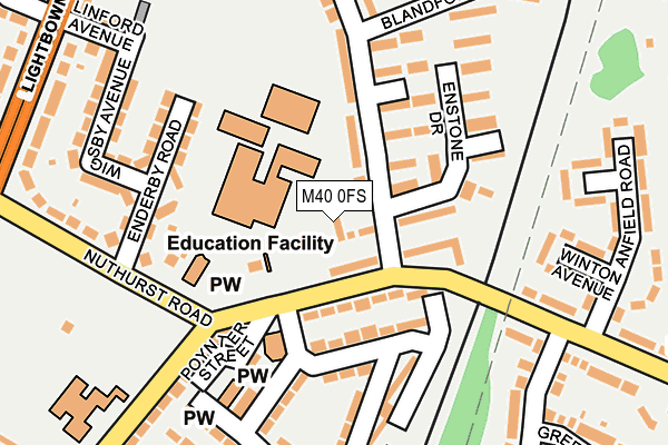 M40 0FS map - OS OpenMap – Local (Ordnance Survey)