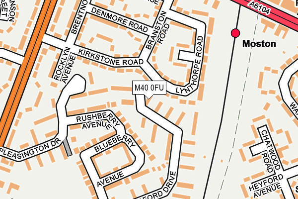 M40 0FU map - OS OpenMap – Local (Ordnance Survey)