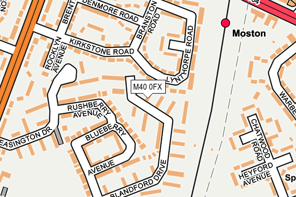 M40 0FX map - OS OpenMap – Local (Ordnance Survey)