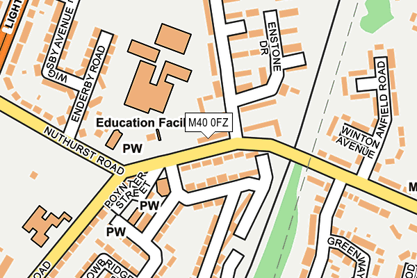M40 0FZ map - OS OpenMap – Local (Ordnance Survey)
