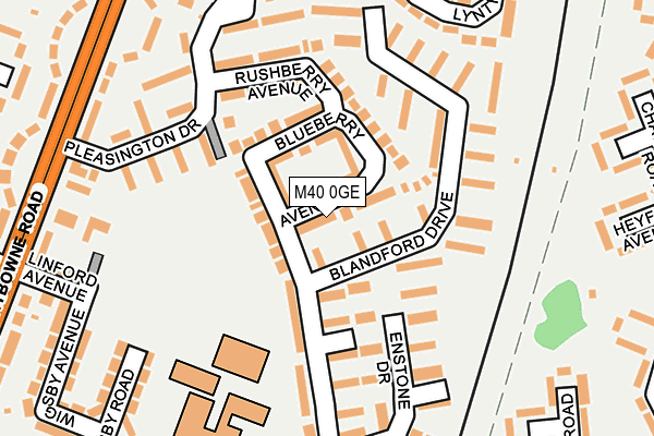 M40 0GE map - OS OpenMap – Local (Ordnance Survey)
