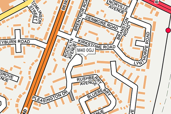 M40 0GJ map - OS OpenMap – Local (Ordnance Survey)