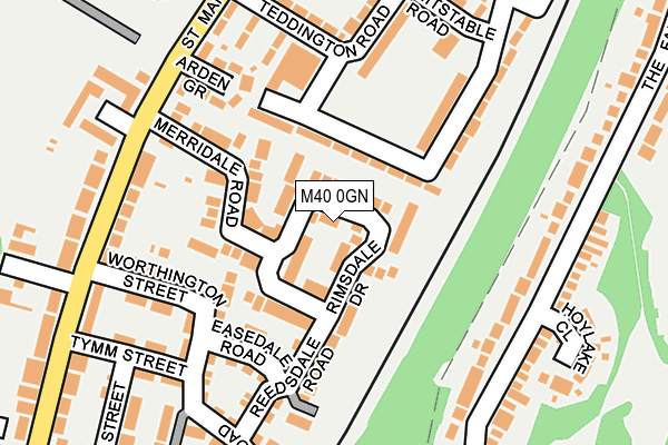 M40 0GN map - OS OpenMap – Local (Ordnance Survey)
