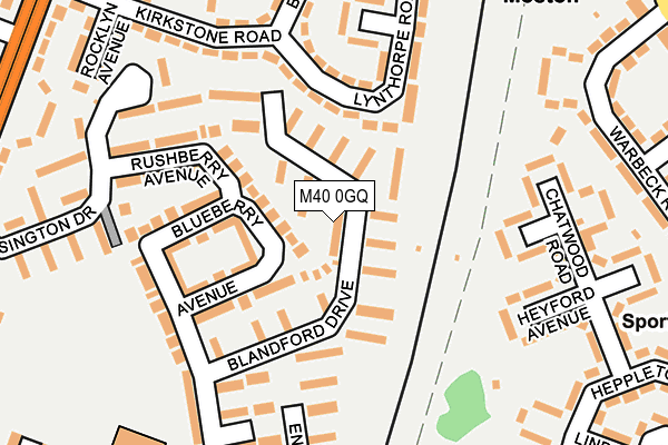 M40 0GQ map - OS OpenMap – Local (Ordnance Survey)