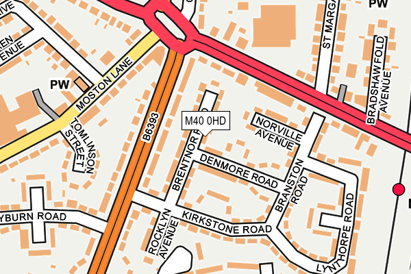 M40 0HD map - OS OpenMap – Local (Ordnance Survey)