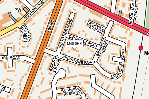 M40 0HE map - OS OpenMap – Local (Ordnance Survey)