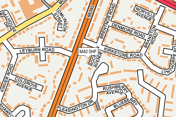 M40 0HF map - OS OpenMap – Local (Ordnance Survey)