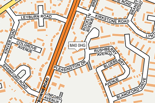 M40 0HG map - OS OpenMap – Local (Ordnance Survey)