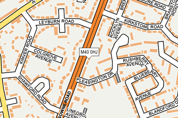 M40 0HJ map - OS OpenMap – Local (Ordnance Survey)