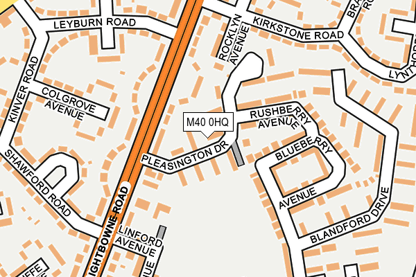 M40 0HQ map - OS OpenMap – Local (Ordnance Survey)