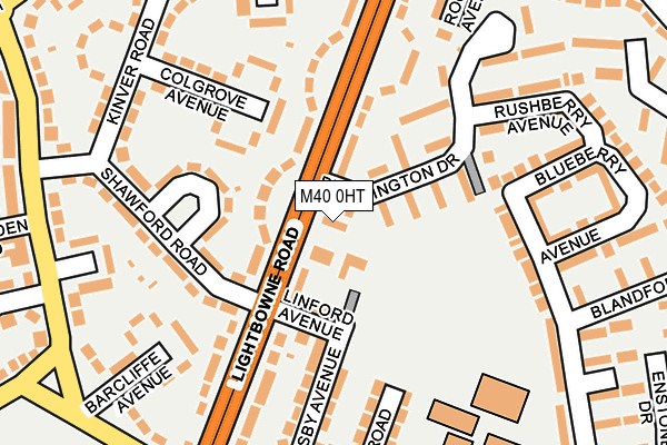 M40 0HT map - OS OpenMap – Local (Ordnance Survey)
