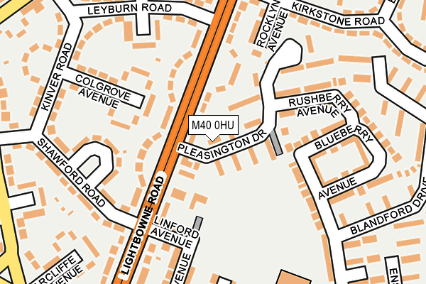 M40 0HU map - OS OpenMap – Local (Ordnance Survey)