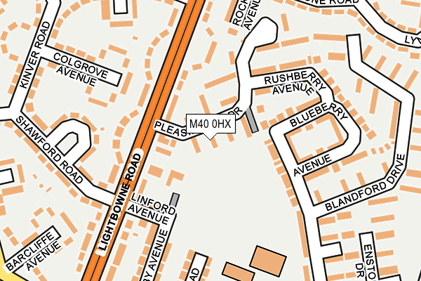 M40 0HX map - OS OpenMap – Local (Ordnance Survey)