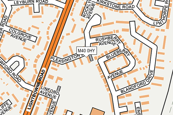 M40 0HY map - OS OpenMap – Local (Ordnance Survey)