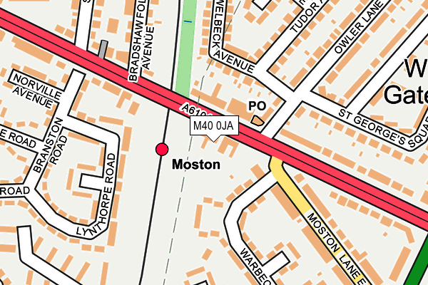 M40 0JA map - OS OpenMap – Local (Ordnance Survey)