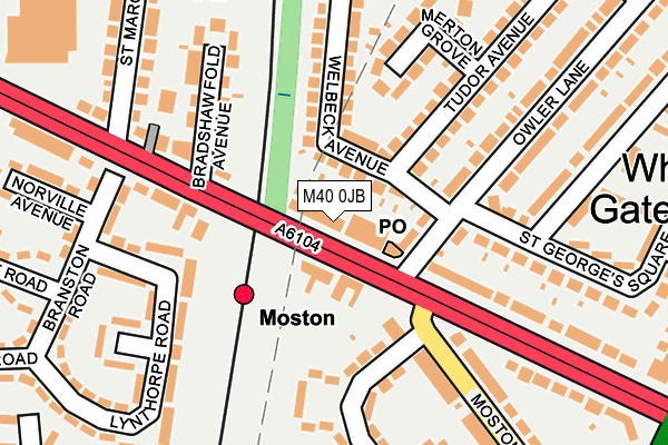 M40 0JB map - OS OpenMap – Local (Ordnance Survey)