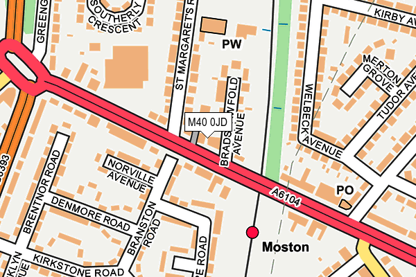 M40 0JD map - OS OpenMap – Local (Ordnance Survey)