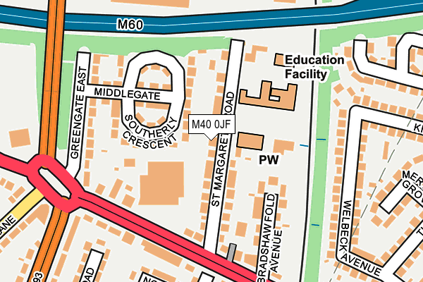 M40 0JF map - OS OpenMap – Local (Ordnance Survey)