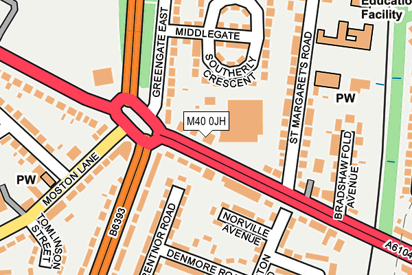 M40 0JH map - OS OpenMap – Local (Ordnance Survey)