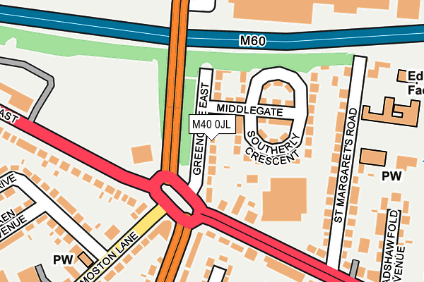 M40 0JL map - OS OpenMap – Local (Ordnance Survey)