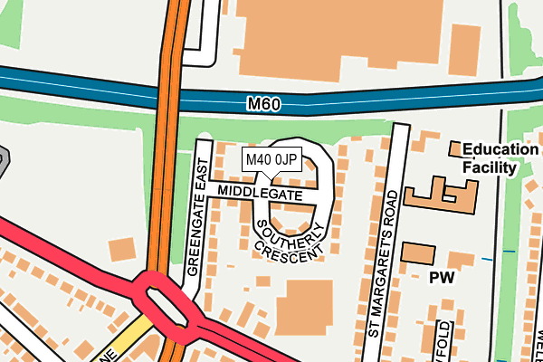 M40 0JP map - OS OpenMap – Local (Ordnance Survey)