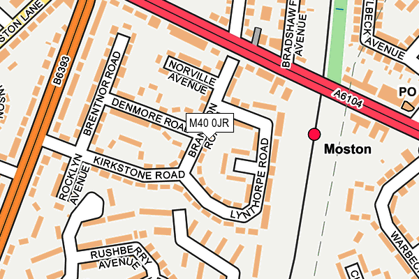 M40 0JR map - OS OpenMap – Local (Ordnance Survey)