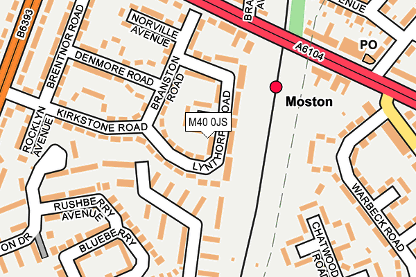 M40 0JS map - OS OpenMap – Local (Ordnance Survey)