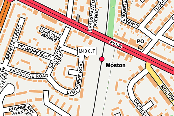 M40 0JT map - OS OpenMap – Local (Ordnance Survey)