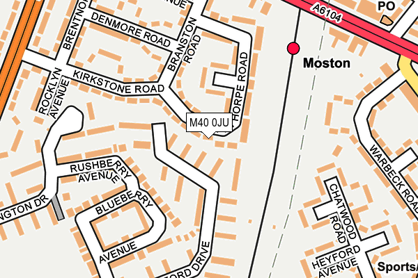 M40 0JU map - OS OpenMap – Local (Ordnance Survey)