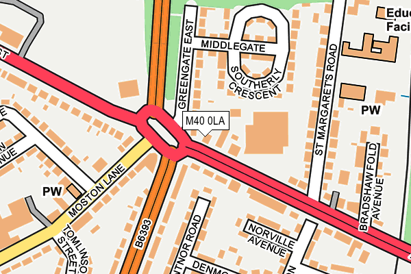 M40 0LA map - OS OpenMap – Local (Ordnance Survey)