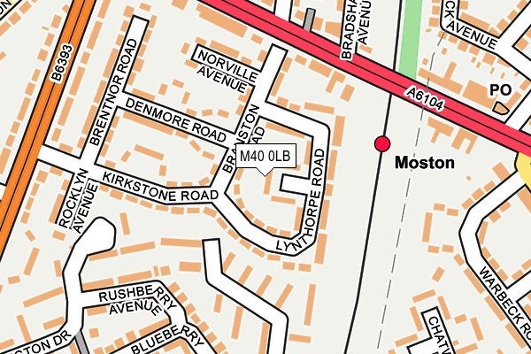 M40 0LB map - OS OpenMap – Local (Ordnance Survey)