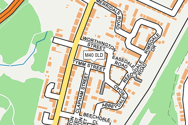 M40 0LD map - OS OpenMap – Local (Ordnance Survey)