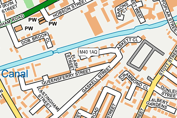 M40 1AQ map - OS OpenMap – Local (Ordnance Survey)