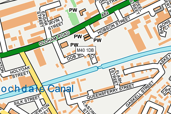 M40 1DB map - OS OpenMap – Local (Ordnance Survey)