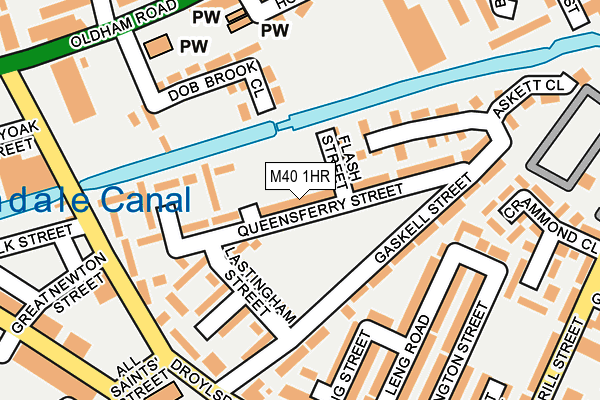 M40 1HR map - OS OpenMap – Local (Ordnance Survey)