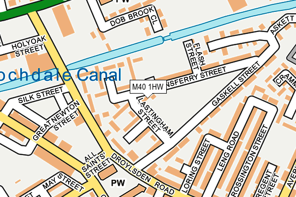 M40 1HW map - OS OpenMap – Local (Ordnance Survey)