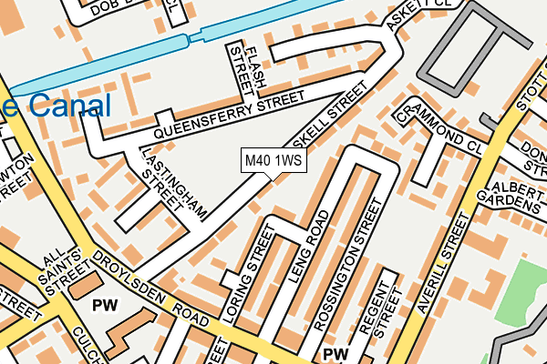 M40 1WS map - OS OpenMap – Local (Ordnance Survey)