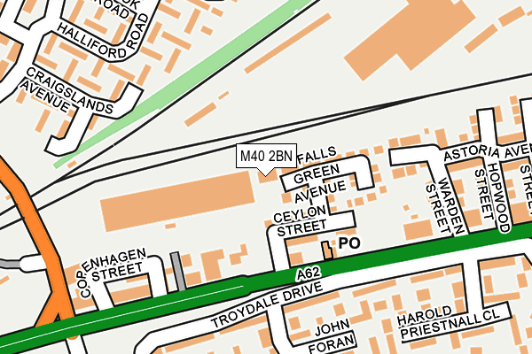 M40 2BN map - OS OpenMap – Local (Ordnance Survey)