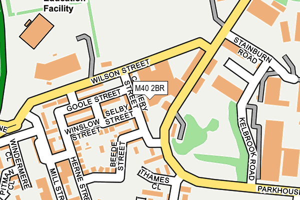 M40 2BR map - OS OpenMap – Local (Ordnance Survey)