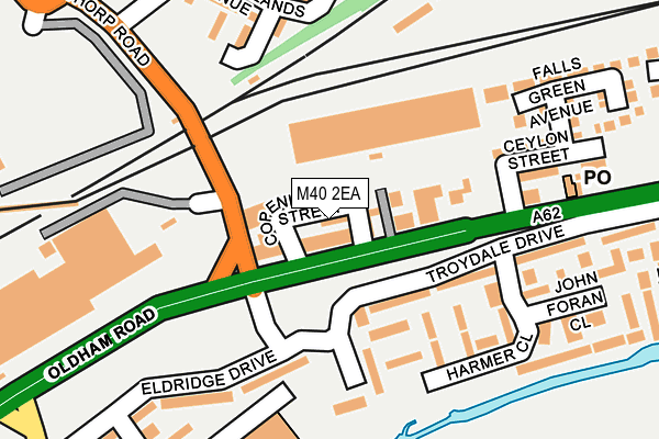 M40 2EA map - OS OpenMap – Local (Ordnance Survey)