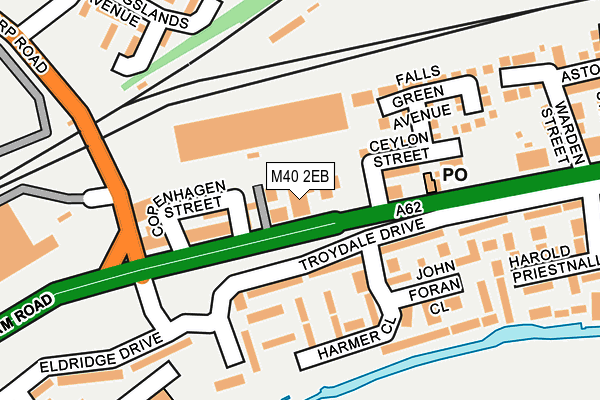 M40 2EB map - OS OpenMap – Local (Ordnance Survey)