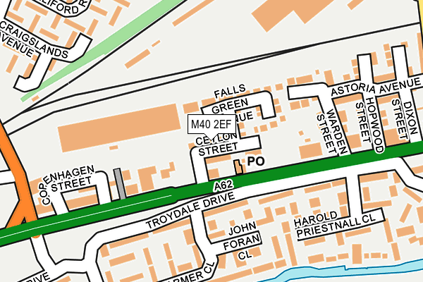 M40 2EF map - OS OpenMap – Local (Ordnance Survey)