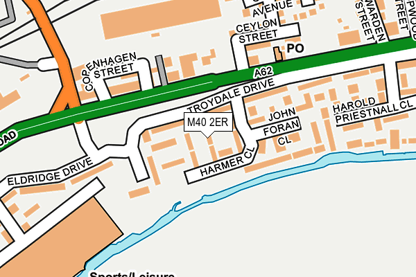 M40 2ER map - OS OpenMap – Local (Ordnance Survey)