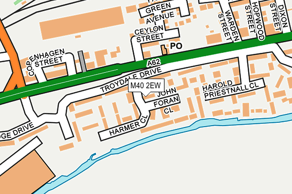 M40 2EW map - OS OpenMap – Local (Ordnance Survey)