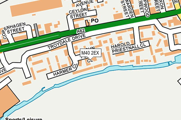 M40 2EX map - OS OpenMap – Local (Ordnance Survey)