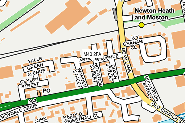 M40 2FA map - OS OpenMap – Local (Ordnance Survey)