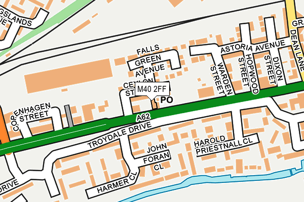 M40 2FF map - OS OpenMap – Local (Ordnance Survey)