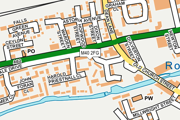 M40 2FG map - OS OpenMap – Local (Ordnance Survey)